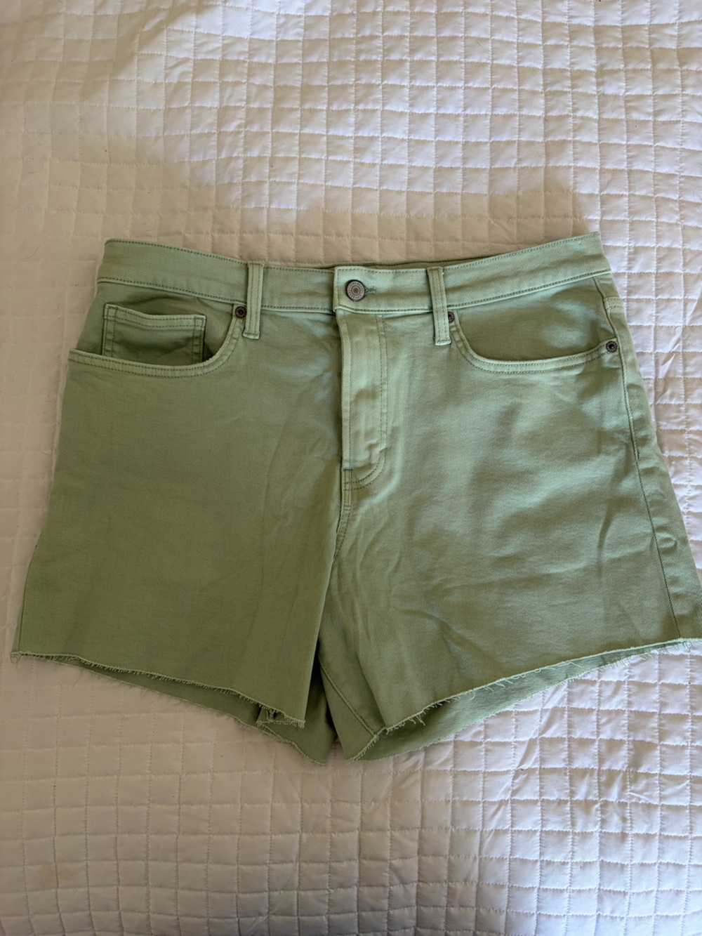 Lucky Brand Mint Green High-Rise Denim Shorts